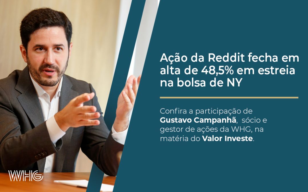 Ação da Reddit fecha em alta de 48,5% em estreia na bolsa de NY